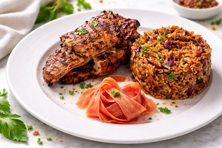 food_image_1776158912_korean grilled chicken with kimchi fried rice_.png